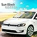 Car Windshield Sunshade Nylon Protector - Zone Tech Magic Sunshade Cover Front SUV Window Blocker Auto Premium Quality Super Jumbo Reflective Sunshade