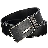Ferlin Men's Geniune Leather Ratchet Dress Belt with Automatic Buckle