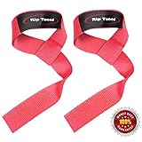 Lifting Wrist Straps by Rip Toned (Pair) - Bonus Ebook - Cotton Padded - For Weightlifting, Bodybuilding, Crossfit, Strength Training, Powerlifting, MMA