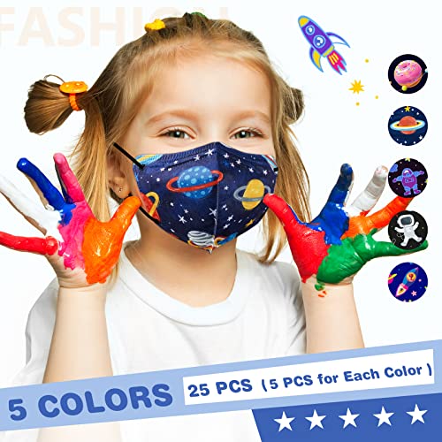 XDX KN95 Face Masks for Kids (38 Years), 25PCS Individually Wrapped