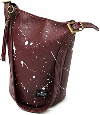 Amazon アライブ 肩掛けバッグ バスケット型バッグ メンズ 長さ調節可能 キャンパス 合皮革 フリー ワイン ショルダーバッグ