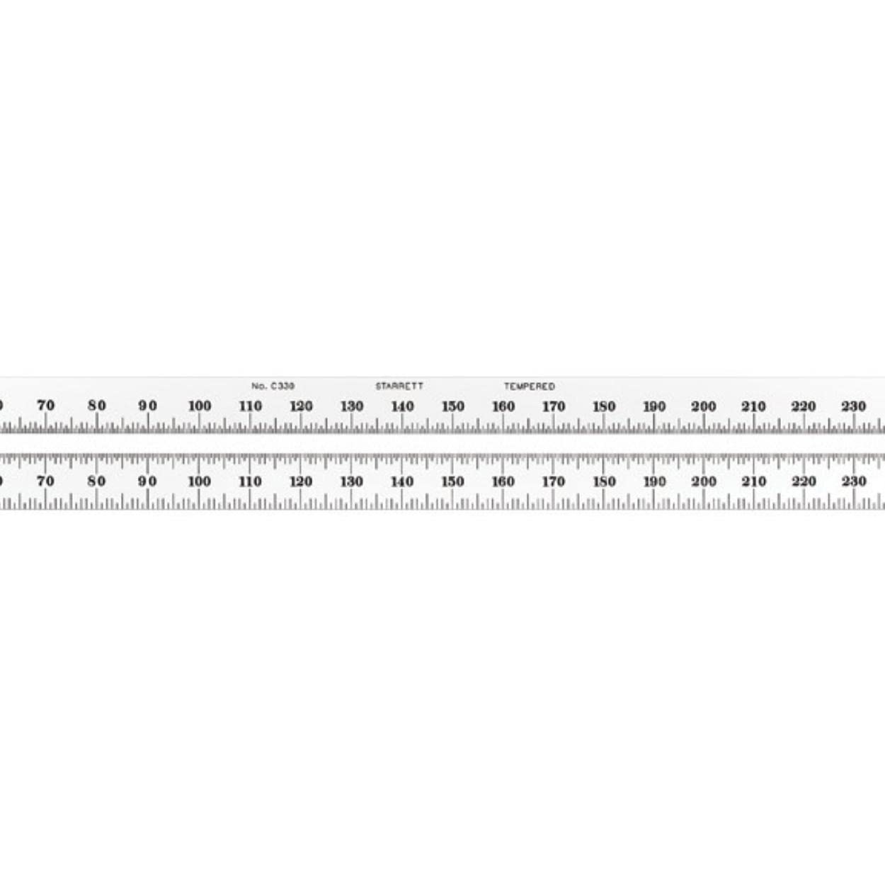 Starrett C330-300 Full Flexible Steel Rule With Millimetre Graduations, 300 mm Length, 12.7 mm Width, 0.4 mm Thickness