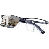 PEEPAI Photochromic Progressive Multifocus Reading Glasses UV Protection Sunglasses Anti Blue Light Transition Sun Readers