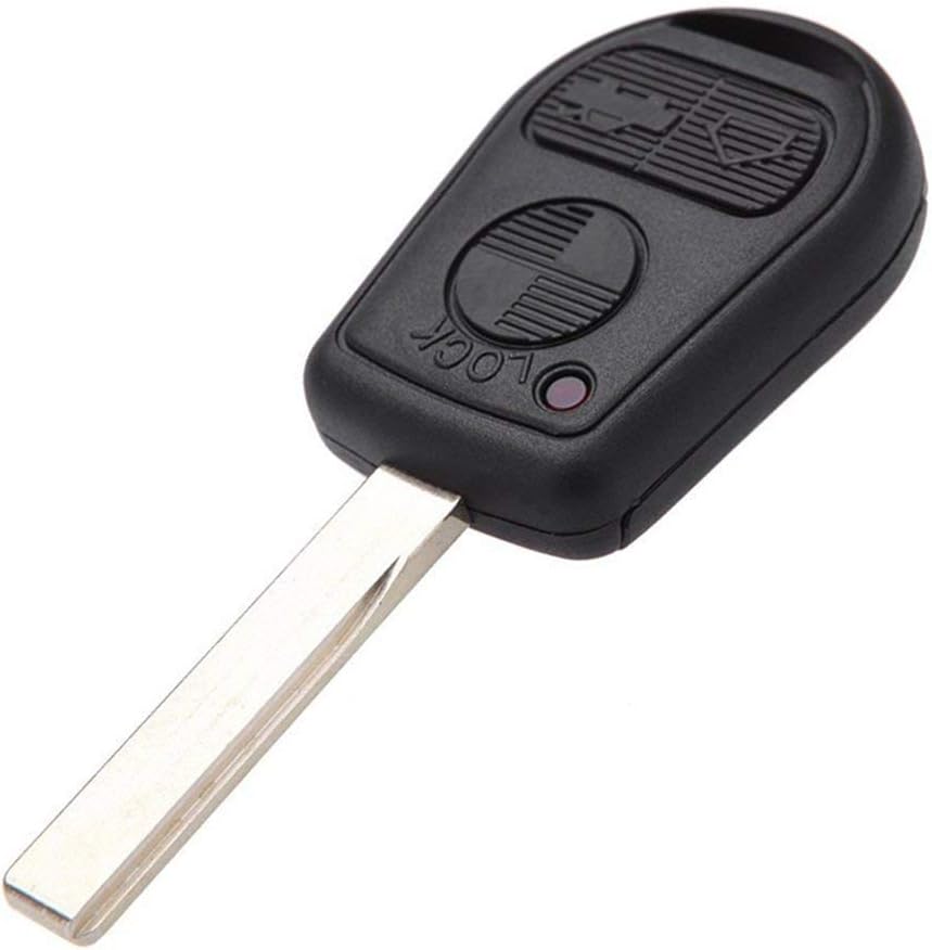 New Remote Key Keyless Fob Replacement Rubber Case Housing Blade Shell Uncut for BMW 318i 318is 318ti BMW 320i 323Ci 323i 323is 325Ci