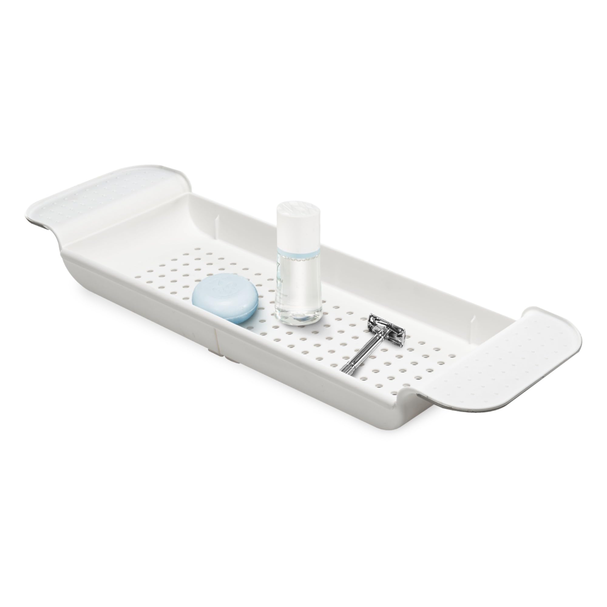 madesmart Expandable Bath Shelf Caddy, White