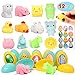 B Bascolor 12 PCS Filled Easter Eggs Plastic Surprise Eggs Easter Basket Stuffers Fillers Prefilled Easter Toys with Mochi Squishy Stress Relief Toys for Kids Easter Party Favors