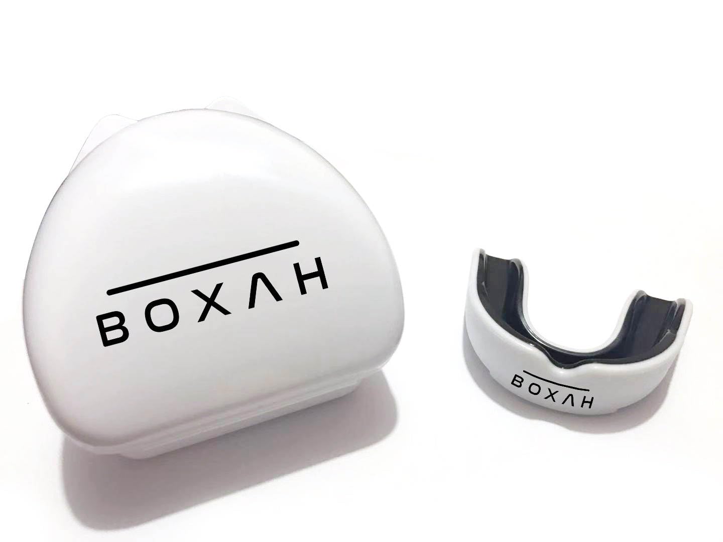 BOXAH - Professional & Versatile Mouthguard for Adults and Juniors, Comfortable and Easy to Fit Gum Shield, Ideal for Boxing, Martial Arts, Rugby, Training & More (One Size, White) — image 1