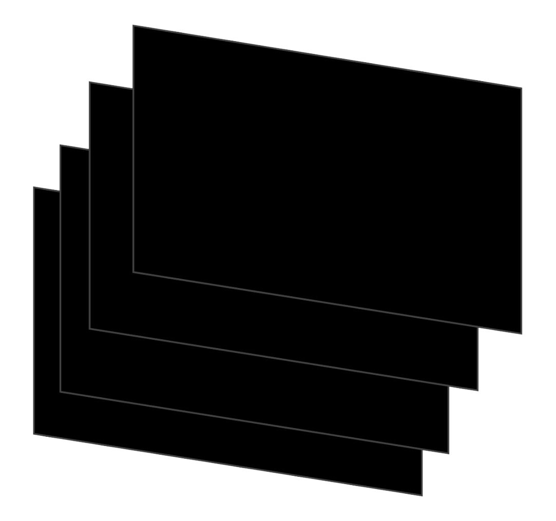 House of Card & Paper A6 160 GSM Die Card - Black (Pack of 300 Sheets)