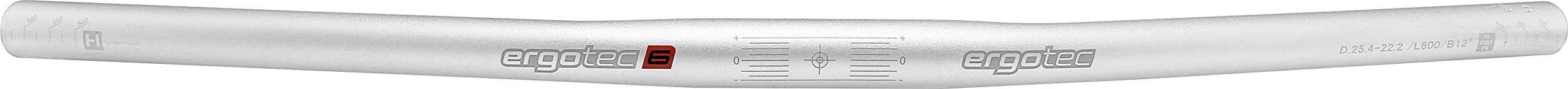 ergotec 12414000 Flat-BAR 25.4 GW600 GL190 GH0 12° AL6061 T6 1.57-2.7-1.57 Silver Sand