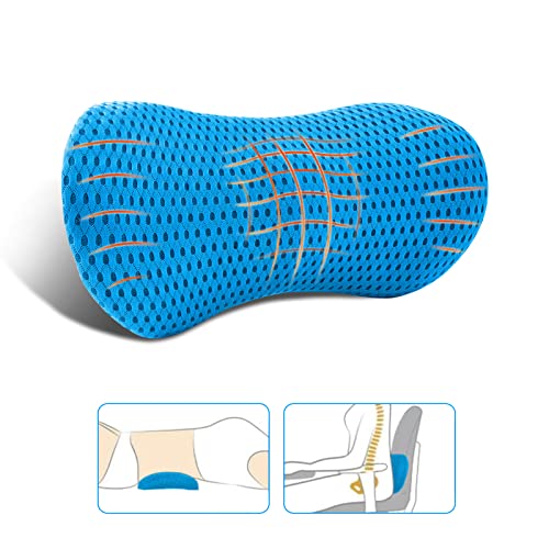 FOUSUPDT Lumbar Pillow, Memory Foam Lumbar Support Pillow for Office Chair and Car Seat, Back Support Pillow for Lower Back Pain Relief, Support Cushion Back Pillow for Sleeping, Resting, Driving