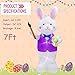 inslife 6FT Tall Easter Inflatable Cross He is Risen with Easter Eggs Decoration Built-in 5 LED Lights Blow Up Easter Outdoor Yard Inflatable Decorations
