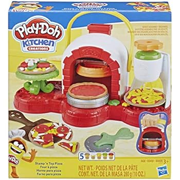 Play-Doh Stamp 'n Top Pizza Oven Toy with 5 Non-Toxic Play-Doh Colors