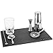 Cocktailier Professional Rubber Bar Service Spill Mat, An Essential Bar Accessory 18 x 12 in, Black
