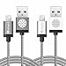 iOrange-E Apple Certified 2 Pack 6.6ft Lightning Cable for iPhone 7 6 6S Plus 5S 5C 5, iPad Air, iPad Mini, iPod Touch and iPod Nano 7th Generation and More, Silver and Grey