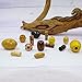 Over 700 Pieces Wood Beads for Jewelry Making with Free Sample Necklace - 24 Assorted Natural Wooden Bead Styles - Great for African, Native American Designs, Macrame Bracelets, Necklaces, Braids