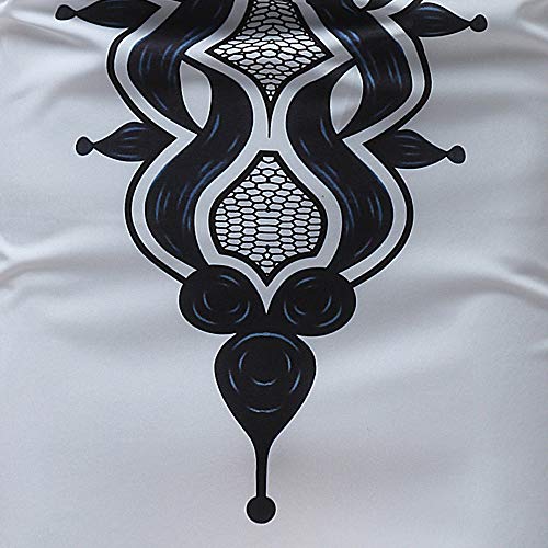 Dressin_Men's Clothes Men's Fashion Printing uxury African Autumn Winter Print Long Sleeve Shirt Top Blouse - Thumbnail 4