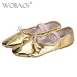 WOBAOS Ballet Slippers Canvas Dance Gymnastics Yoga Shoes Flats For Girls(Women/Big Kid/Little Kid/Toddler)