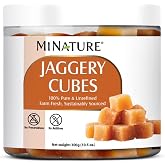 mi nature Jaggery Cube| 100% Pure &amp; unrefined Farm Fresh Sugarcane Gur/Gud blocks| Rich in Vitamins &amp; Minerals |Natural Healthy Sweetener &amp; refined Sugar Substitute| No additive &amp; Preservative | 300g(10.5oz)