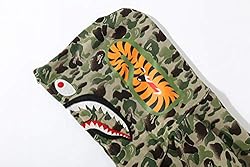 EXXE&OYYO Men's Shark Hoodie,Cotton Material Shark