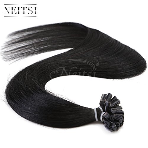 Neitsi® 25s/lot 1g/s 100% remy human hair nail u tip h…