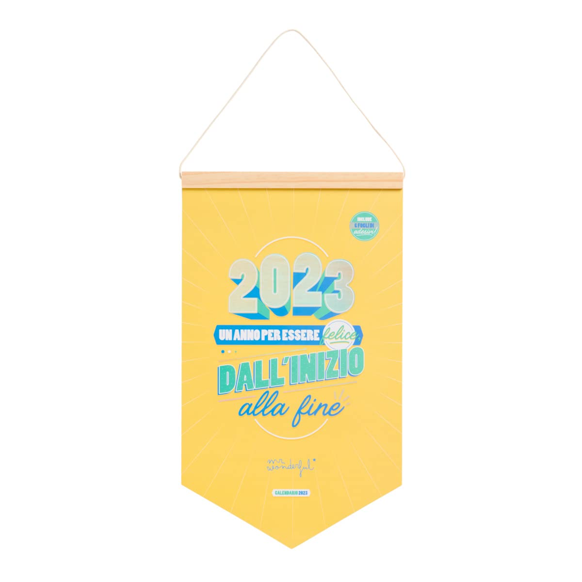 Mr. Wonderful - Wall Calendar 2023 - A year to be happy, from start to finish, blue