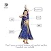Belly Dance Costume Bollywood Dress - Halloween Chiffon Dance Outfit Costumes with Head Veil for Girls Blue