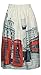 Women London Street Skater Skirt Telephone Boxes and Bus Printed A-Line Skirt