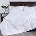 puredown White Goose Feather Down Comforter Twin Size, All-Season Duvet Insert, Hotel Collection Comforter with Corner Duvet Tabs(White, 68x88)