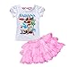 AOVCLKID Moana Little Girls' 2Pcs Suit Cartoon Shirt and Skirt Set (Pink,120/4-5Y)