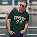 Campus Colors USF Bulls Adult Arch & Logo Gameday T-Shirt - Green, Medium