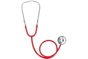 ERDOGLY Kids Stethoscope Toy, Real Working Nursing Stethoscope for Kids, Toddler Doctor Game Kit, Girls Boys Doctor Nurse Cosplay Halloween Costume Accessories, Red
