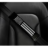 Dcifuu 2PCS Car Seat Belt Covers Shoulder Pads for American USA Flag, Carbon Fiber Car Seat Belt Pads Safety Belt Cover Pad, American Flag Decoration Interior Car Accessories