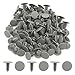 uxcell 100pcs Plastic Trim Clips Bumper Front Door Rivets Fastener Gray 8mm for Car