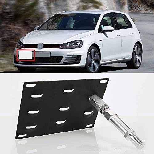Bumper Tow Hook License Plate Mount Bracket Holder For Audi S4 S5 S7