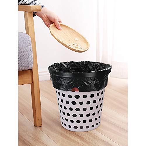 Zerdyne 6 Gallon Trash Bags with Drawstrings, Black Garbage Bag, 208