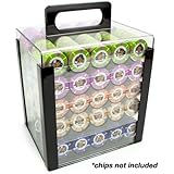 Brybelly Acrylic Poker Chip Carrier (1000-Count) with Chip Trays