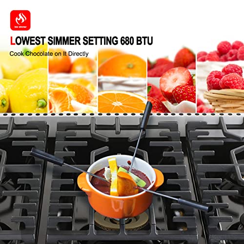 36 Inch Gas Cooktop 6 Burners, GASLAND Chef Pro RT3606 Professional