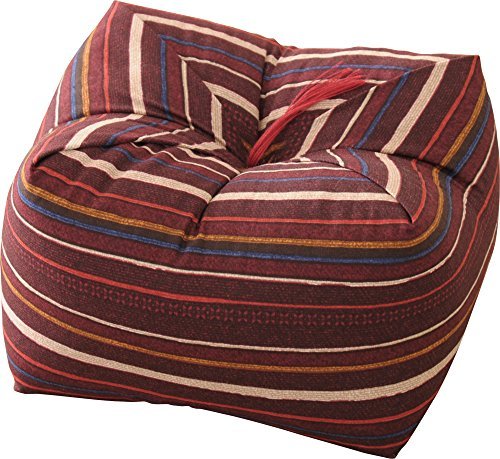 EMOOR Japanese Buckwheat Hulls Seiza Cushion Medium 9x9x5in Made in Japan (Sakura Red) Natural Buckwheat Husks Sobagara EMOOR Japan Made Natural Buckwheat Hull Beautiful Japanese