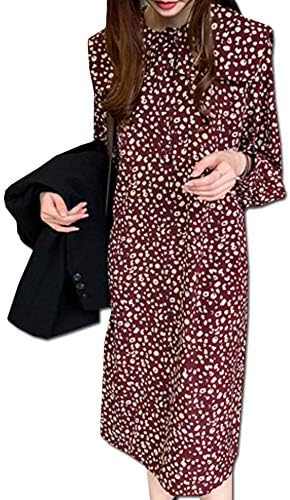 Amazon Co Jp モルクス ワンピース シャツ ロング 長袖 シフォン 花柄 レトロ 涼し気 ゆったり M 4xl レディース 服 ファッション小物