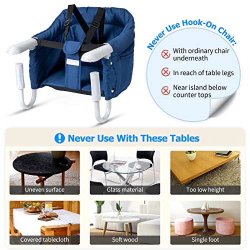 HKAI Portable High Chair, Fast Table Chair, Baby High Chair, Travel