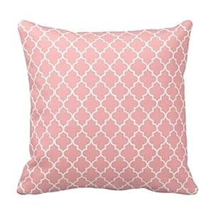 Amazon.com: Girly Light Pink Quatrefoil Pattern Pillow ...