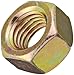 Steel Hex Nut, Zinc Yellow-Chromate Plated Finish, Grade 8, 9/16
