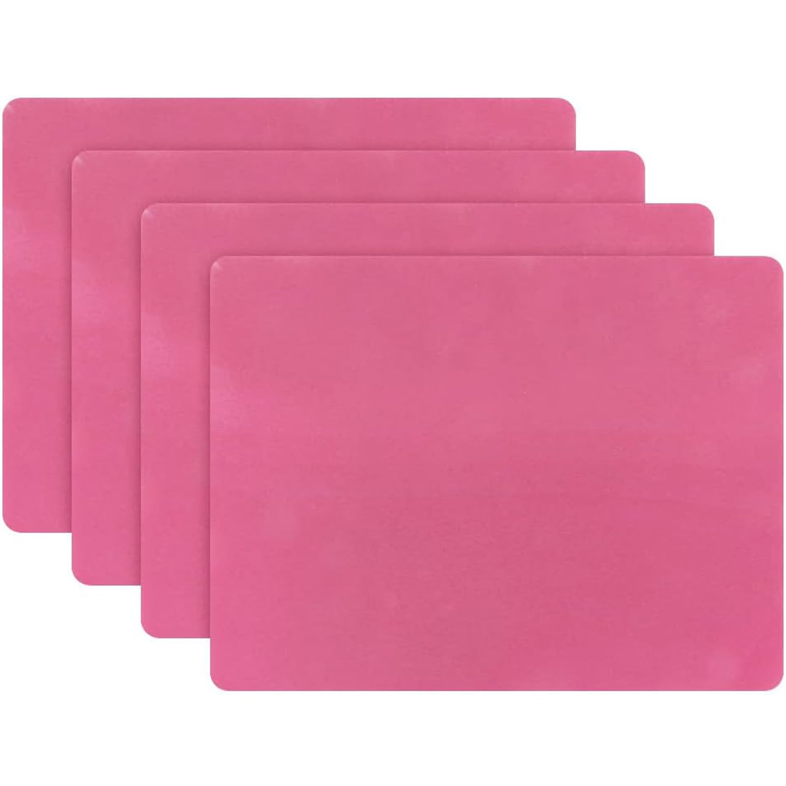 Aspire 4PCS Thicken Non-Slip Heat-Resistant Silicone Placemats Cutting Hot Mats Tablemats-Rose red