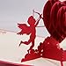 IShareCards Handmade 3D Pop Up Greeting Card Cupids Heart