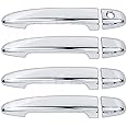 A-PADS Compatible with(Just overlay Stick on, NOT for SNAP IN Replacement) 4 Chrome Door Handle Covers for Toyota 4RUNNER 2005-2008 / AVALON 05-08 / CAMRY 2007-2011 / SIENNA 05-2012 / TACOMA 2005-2015