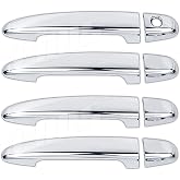 A-PADS Compatible with(Just overlay Stick on, NOT for SNAP IN Replacement) 4 Chrome Door Handle Covers for Toyota 4RUNNER 2005-2008 / AVALON 05-08 / CAMRY 2007-2011 / SIENNA 05-2012 / TACOMA 2005-2015