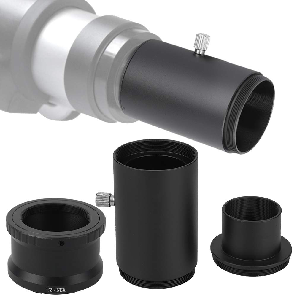 1.25” Telescope Eyepiece Extension Tube,T Eyepiece Extension Tube Adapter,T2 Ring Adapter for E Mount Telescopes, Microscopes Focuser