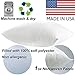 MSD 2 Pack Pillow Insert 28x28 Hypoallergenic Square Form Sham Stuffer Standard White Polyester Decorative Euro Throw Pillow Inserts for Sofa Bed - Made in USA (Set of 2) - Machine Washable and Dry