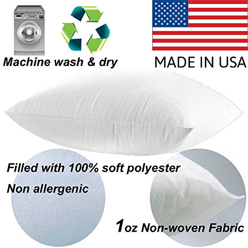 MSD Pillow Insert 30X30 Hypoallergenic Square Form Sham Stuffer