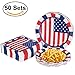 Fourth of July Decorations 4th of July Plates and Napkins for Independence Day Decorations, July 4th Party Suppies - 50 Pack